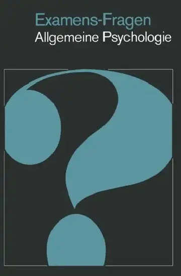 Cover of Examens-Fragen Allgemeine Psychologie
