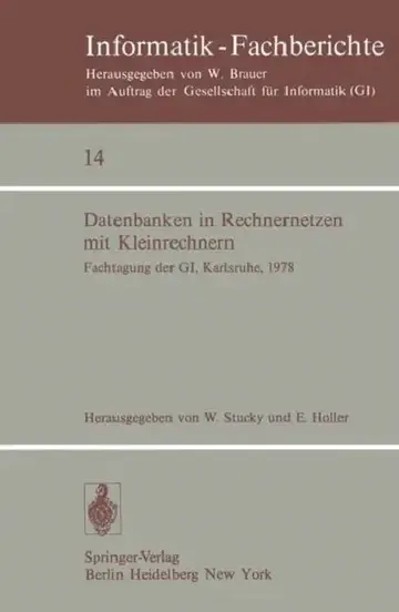 Cover of Datenbanken in Rechnernetzen Mit Kleinrechnern