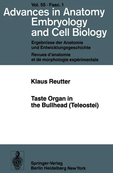 Cover of Taste Organ in the Bullhead (Teleostei)