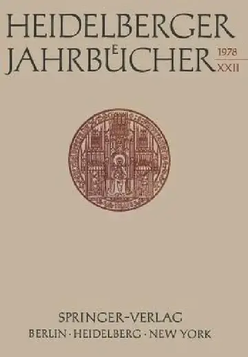 Cover of Heidelberger Jahrbücher