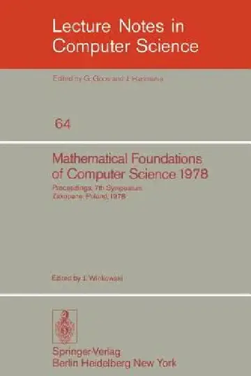 Cover of Mathematical Foundations of Computer Science 1978
