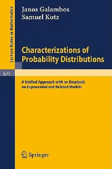 Cover of Characterizations of Probability Distributions.