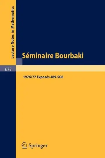 Cover of Séminaire Bourbaki