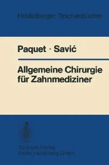 Cover of Allgemeine Chirurgie Für Zahnmediziner