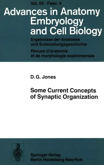 Cover of Some Current Concepts of Synaptic Organization
