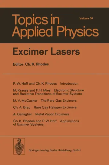 Cover of Excimer Lasers
