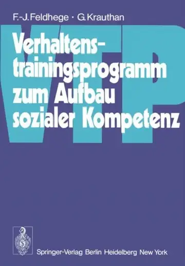 Cover of Verhaltenstrainingsprogramm Zum Aufbau Sozialer Kompetenz (Vtp)