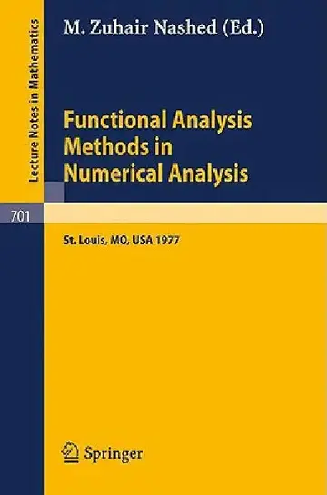 Cover of Functional Analysis Methods in Numerical Analysis