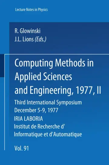 Cover of Computing Methods in Applied Sciences and Engineering, 1977. Third International Symposium, December 5-9, 1977, Iria Laboria, Institut de Recherche Di