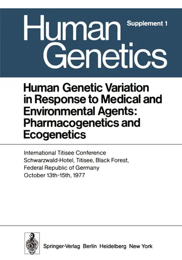 Cover of Human Genetic Variation in Response to Medical and Environmental Agents