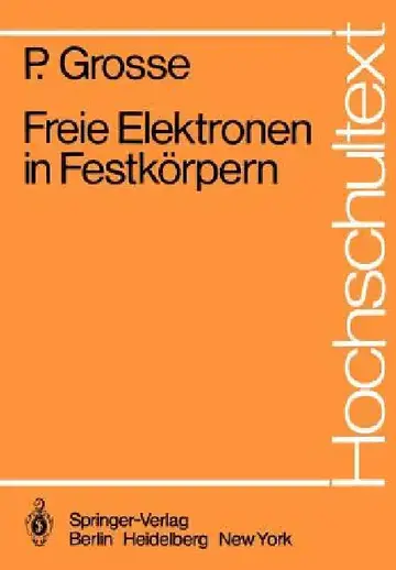Cover of Freie Elektronen in Festkörpern