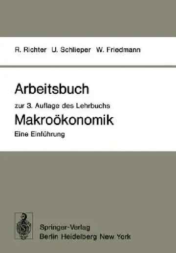 Cover of Arbeitsbuch Zur 3. Auflage Des Lehrbuchs Makroökonomik -- Eine Einführung
