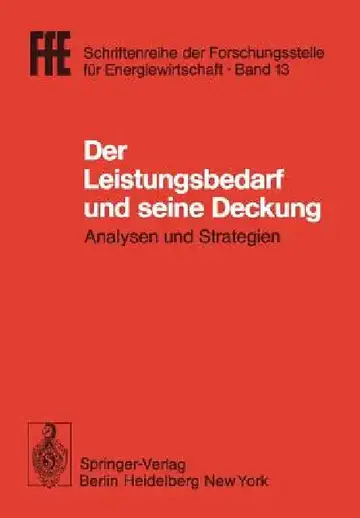 Cover of Der Leistungsbedarf Und Seine Deckung