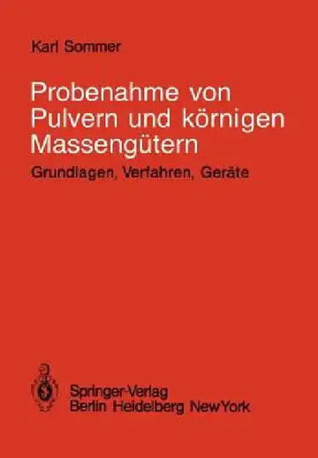 Cover of Probenahme Von Pulvern Und Körnigen Massengütern