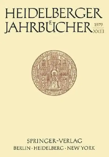 Cover of Heidelberger Jahrbücher
