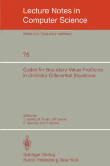 Cover of Codes for Boundary-Value Problems in Ordinary Differential Equations