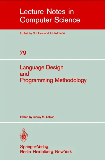 Cover of Language Design and Programming Methodology