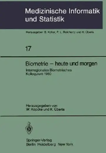 Cover of Biometrie -- Heute Und Morgen
