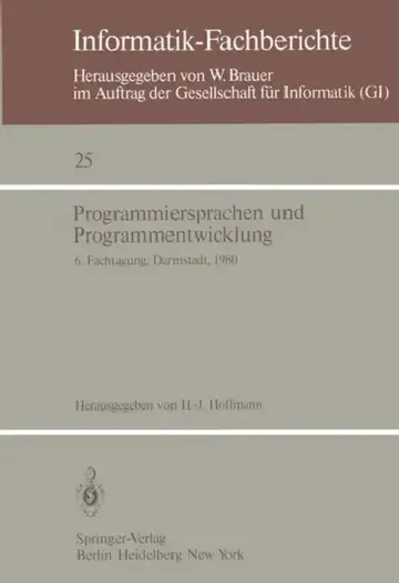 Cover of Programmiersprachen Und Programmentwicklung