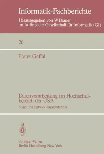 Cover of Datenverarbeitung Im Hochschulbereich Der USA