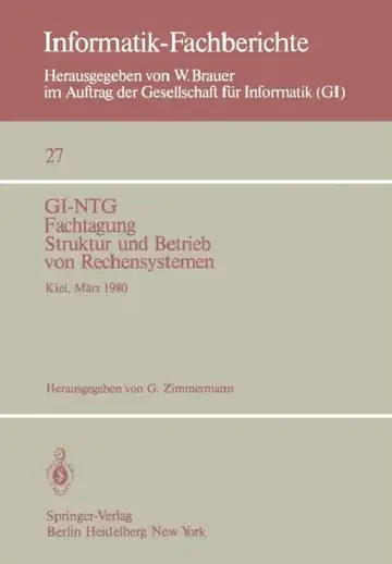 Cover of Gi-Ntg Fachtagung Struktur Und Betrieb Von Rechensystemen