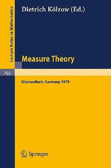 Cover of Measure Theory Oberwolfach 1979
