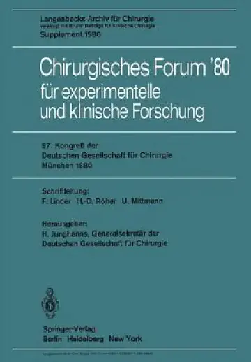 Cover of Chirurgisches Forum'80