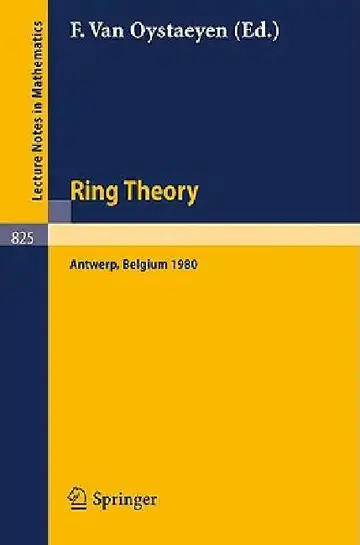 Cover of Ring Theory, Antwerp 1980