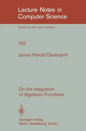 Cover of On the Integration of Algebraic Functions