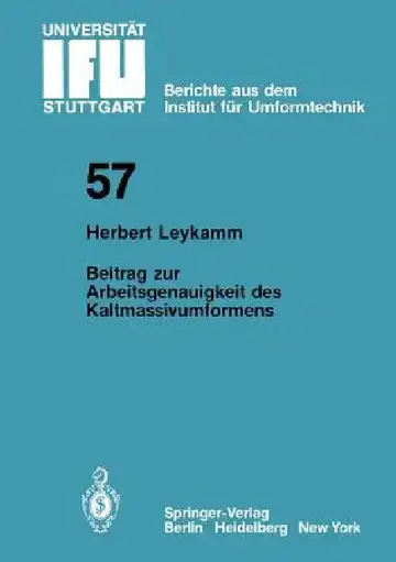 Cover of Beitrag Zur Arbeitsgenauigkeit Des Kaltmassivumformens