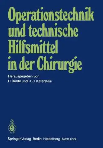 Cover of Operationstechnik Und Technische Hilfsmittel in Der Chirurgie