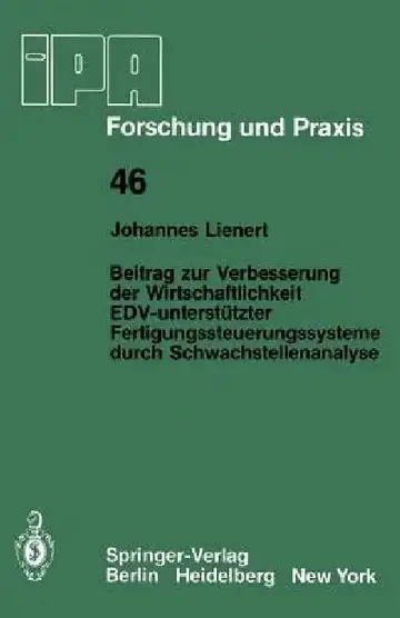 Cover of Beitrag Zur Verbesserung Der Wirtschaftlichkeit Edv-Unterstützter Fertigungssteuerungssysteme Durch Schwachstellenanalyse