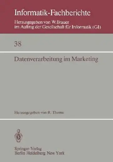 Cover of Datenverarbeitung Im Marketing