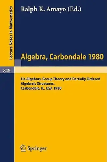 Cover of Algebra. Carbondale 1980.
