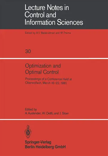 Cover of Optimization and Optimal Control