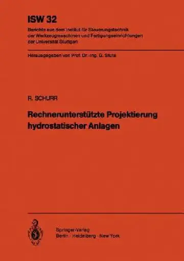 Cover of Rechnerunterstützte Projektierung Hydrostatischer Anlagen