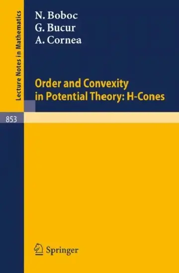 Cover of Order and Convexity in Potential Theory