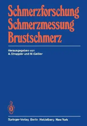 Cover of Schmerzforschung Schmerzmessung Brustschmerz