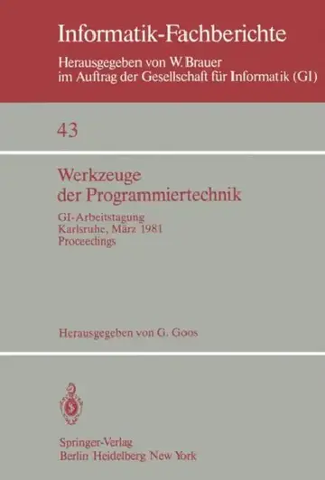 Cover of Werkzeuge Der Programmiertechnik