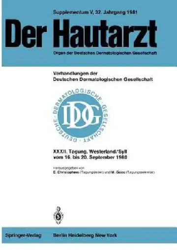 Cover of XXXII. Tagung Gehalten in Westerland/Sylt Vom 16. Bis 20. September 1980