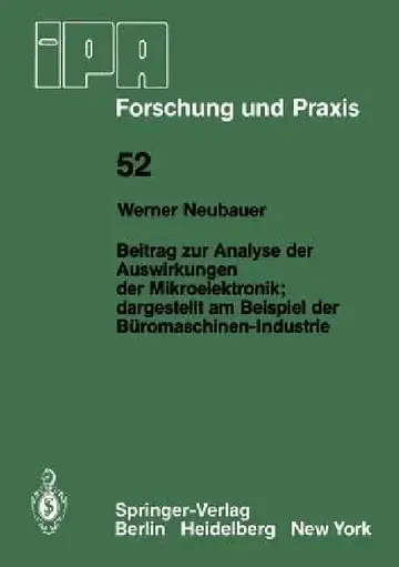 Cover of Beitrag Zur Analyse Der Auswirkungen Der Mikroelektronik;dargestellt Am Beispiel Der Büromaschinen-Industrie