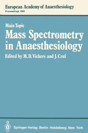 Cover of Mass Spectrometry in Anaesthesiology