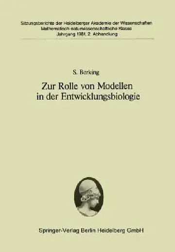 Cover of Zur Rolle Von Modellen in Der Entwicklungsbiologie