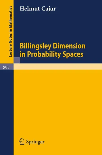 Cover of Billingsley Dimension in Probability Spaces