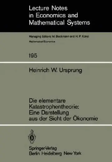 Cover of Die Elementare Katastrophentheorie