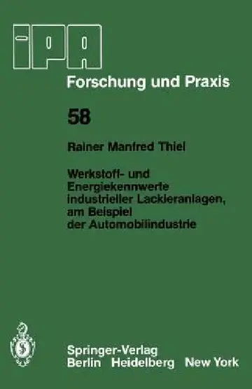 Cover of Werkstoff- Und Energiekennwerte Industrieller Lackieranlagen, Am Beispiel Der Automobilindustrie