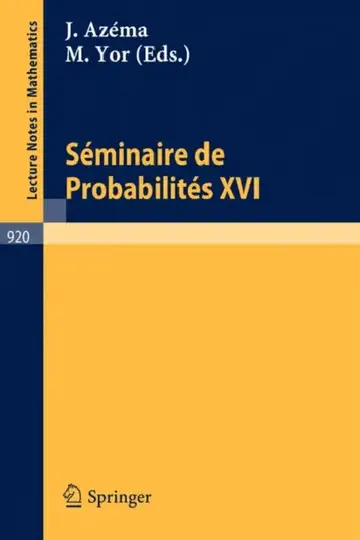 Cover of Séminaire de Probabilités XVI 1980/81