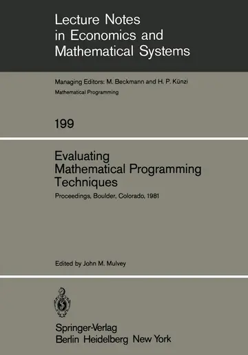 Cover of Evaluating Mathematical Programming Techniques