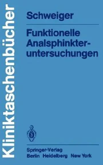 Cover of Funktionelle Analsphinkter-Untersuchungen