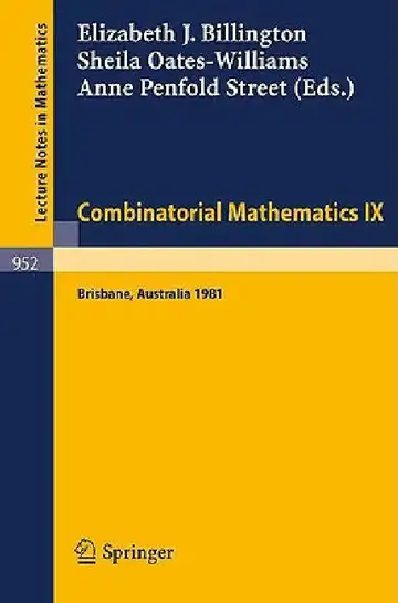 Cover of Combinatorial Mathematics IX